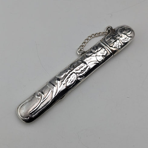 英國復古新藝術風格裝飾純銀針盒